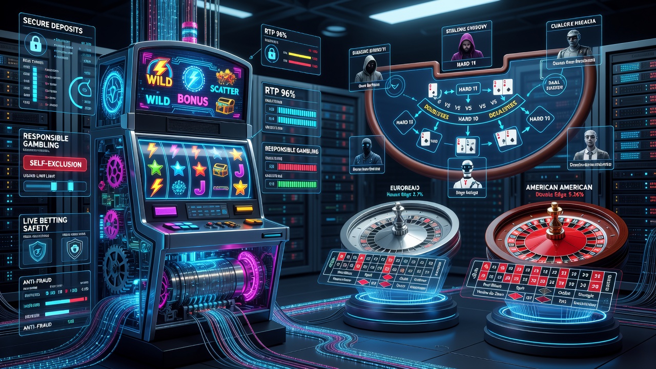 Online Casino and Betting Basics: Paytables, Blackjack Strategy, Roulette Types, Bonuses, Secure Deposits, Responsible Gambling and Live Betting Safety