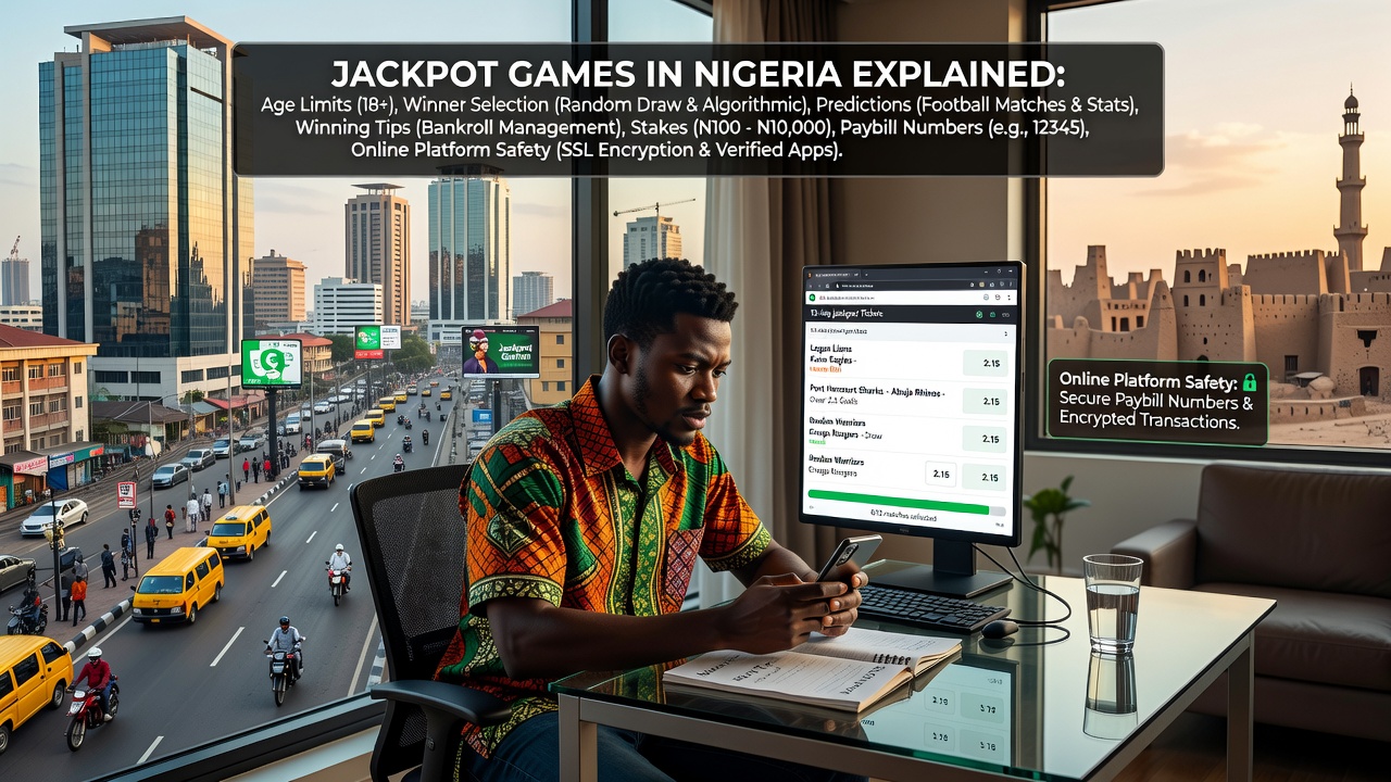 Jackpot Games in Nigeria Explained: Age Limits, Winner Selection, Predictions, Winning Tips, Stakes, Paybill Numbers, and Online Platform Safety